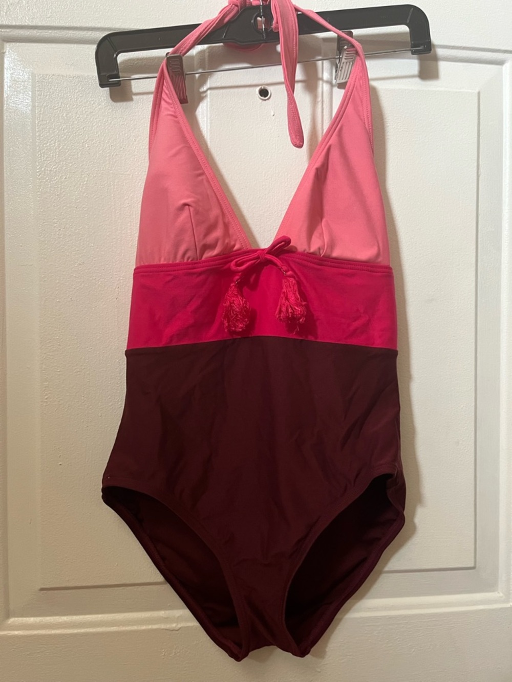 kate spade Three-Tone Pink halter top Swimsuit